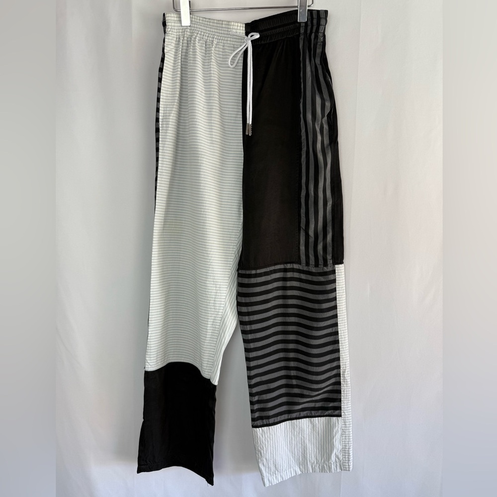 MM6 Maison Martin Margiela Striped Black and White Joggers